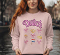 Dutch Barbie Sweatshirt, Pink Netherlands Pullover, Holland Graphic Sweater, Cute Dutch Girl Crewneck, Amsterdam Barbie Aesthetic Top