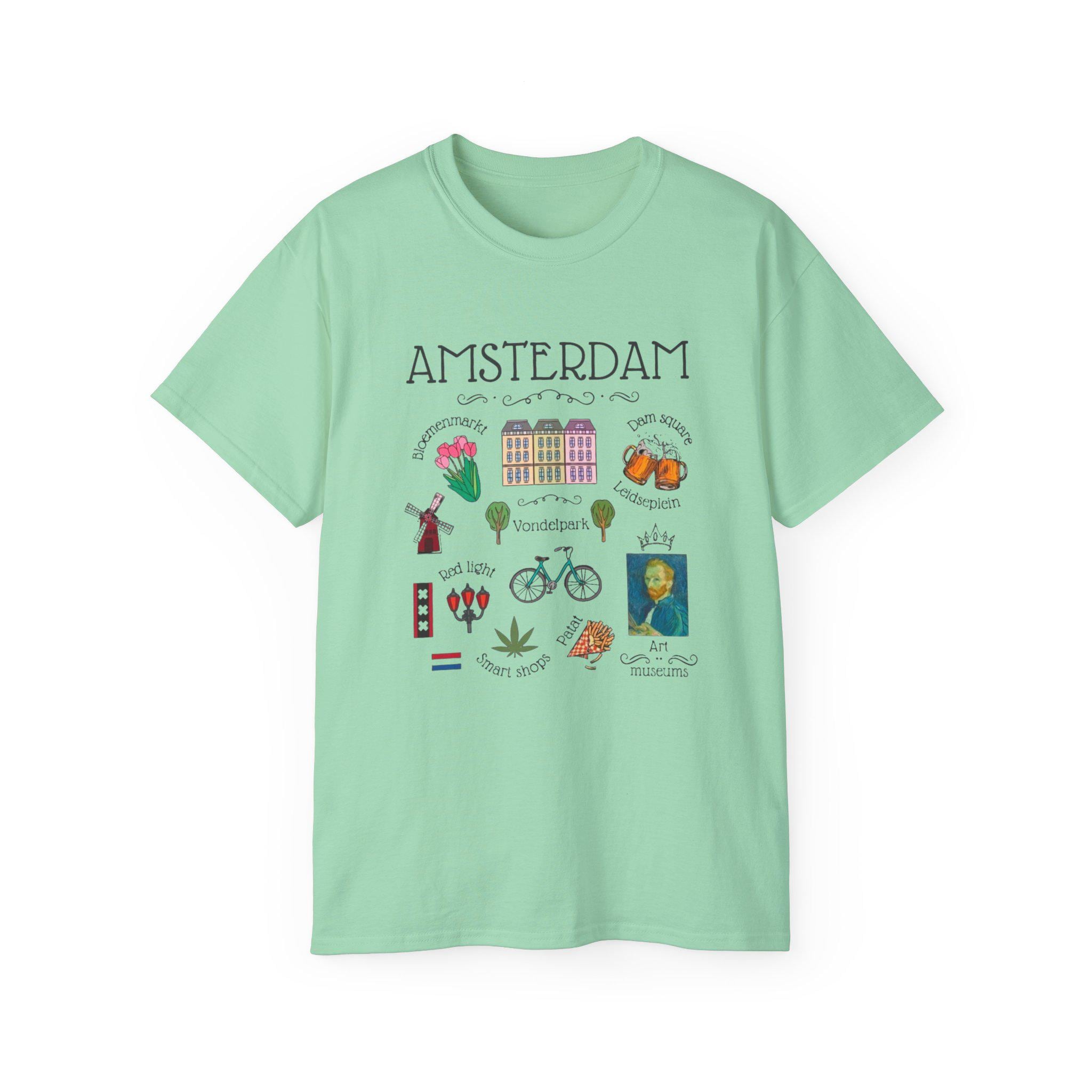 Amsterdam Shirt | Netherlands Travel Tee | Minimalist Dutch Graphic T-Shirt | Europe Vacation Shirt | Holland Souvenir Gift