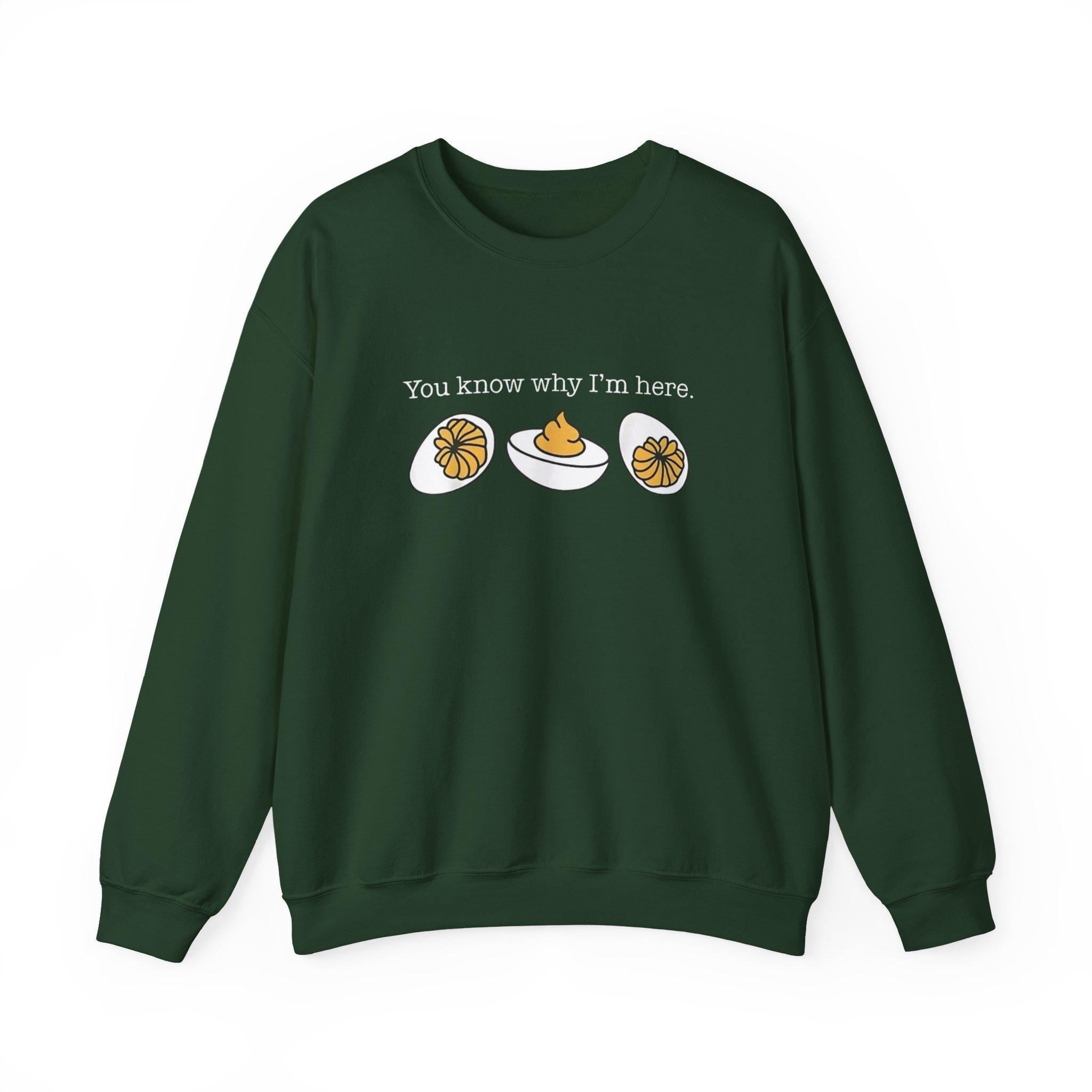 Deviled Eggs Christmas Sweatshirt • Funny Holiday Crewneck • Ugly Christmas Sweater • Foodie Xmas Gift • Cozy Festive Sweater