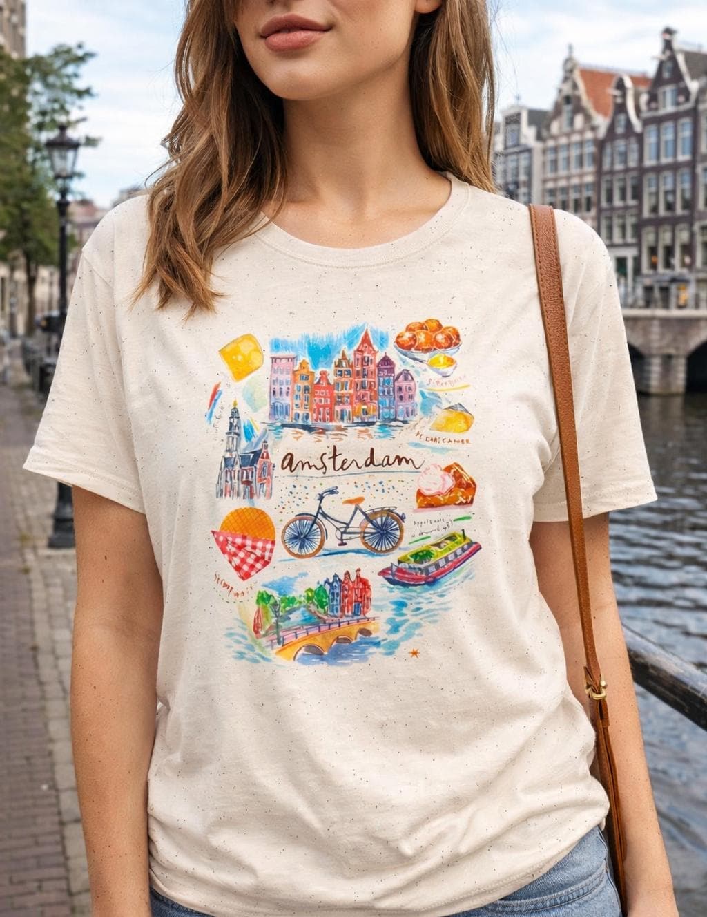 Netherlands Travel Shirt | Amsterdam Aesthetic Tee | Dutch Culture Graphic T-Shirt | Europe Vacation Souvenir | Cute Holland Art Shirt