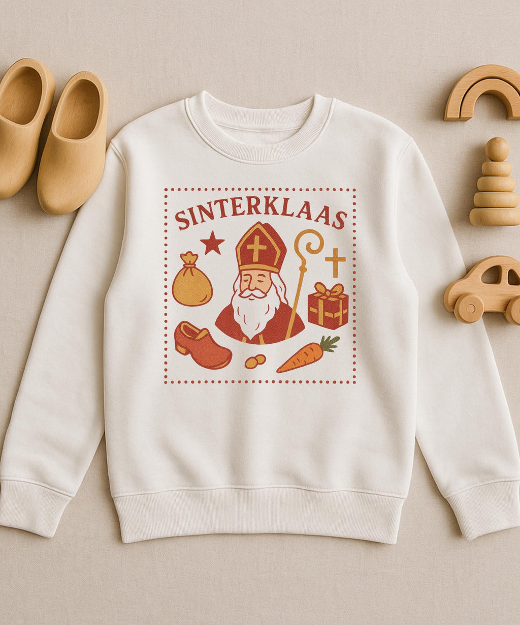 Sinterklaas Sweatshirt – Dutch Christmas Pullover, Cozy St. Nicholas Holiday Jumper, Netherlands Winter Gift, Festive Embroidered Crewneck