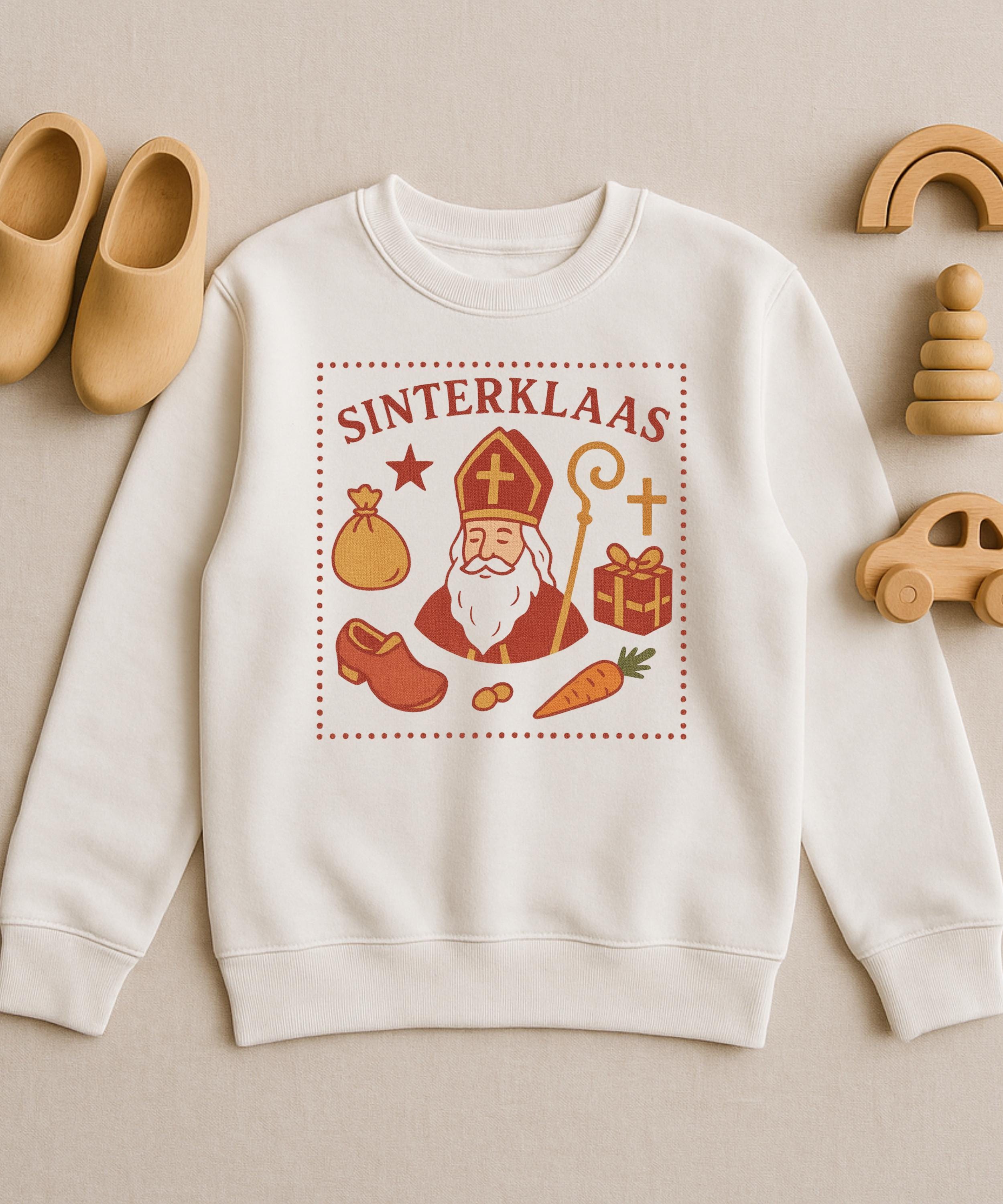 Sinterklaas Sweatshirt – Dutch Christmas Pullover, Cozy St. Nicholas Holiday Jumper, Netherlands Winter Gift, Festive Embroidered Crewneck