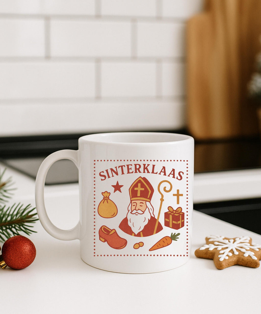 Sinterklaas Mug | Dutch Holiday Coffee Cup | Cozy Netherlands Ceramic Mug (11oz 15oz)