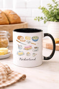 Nederland Mug | Dutch Comfort Food Watercolor Mug | Cozy European Kitchen Art Cup | Netherlands Gift | Gezellig Coffee Mug