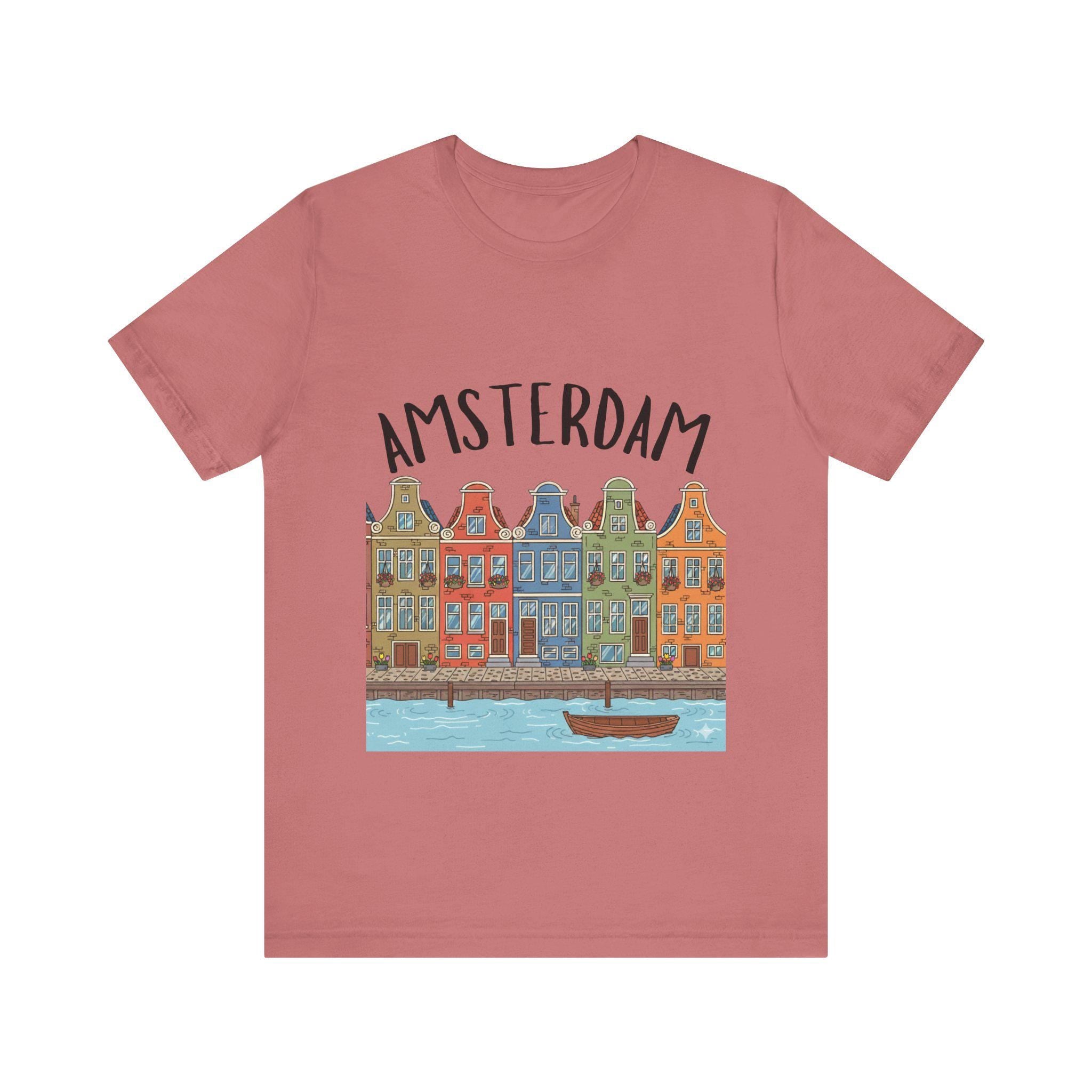 Amsterdam Canal Houses Shirt • Dutch Travel Tee • Netherlands Graphic Tee • Cute Amsterdam T-Shirt • Holland Travel Gift