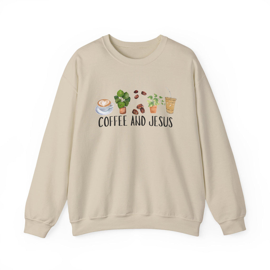 Coffee and Jesus Sweatshirt: Cozy Christian Crewneck