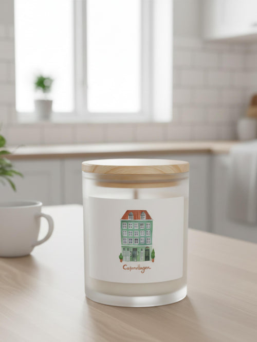 Blackberry Copenhagen Candle | Frosted Glass Scandinavian Candle | Hygge Denmark Home Decor | Cozy Winter Fruit Scent Gift