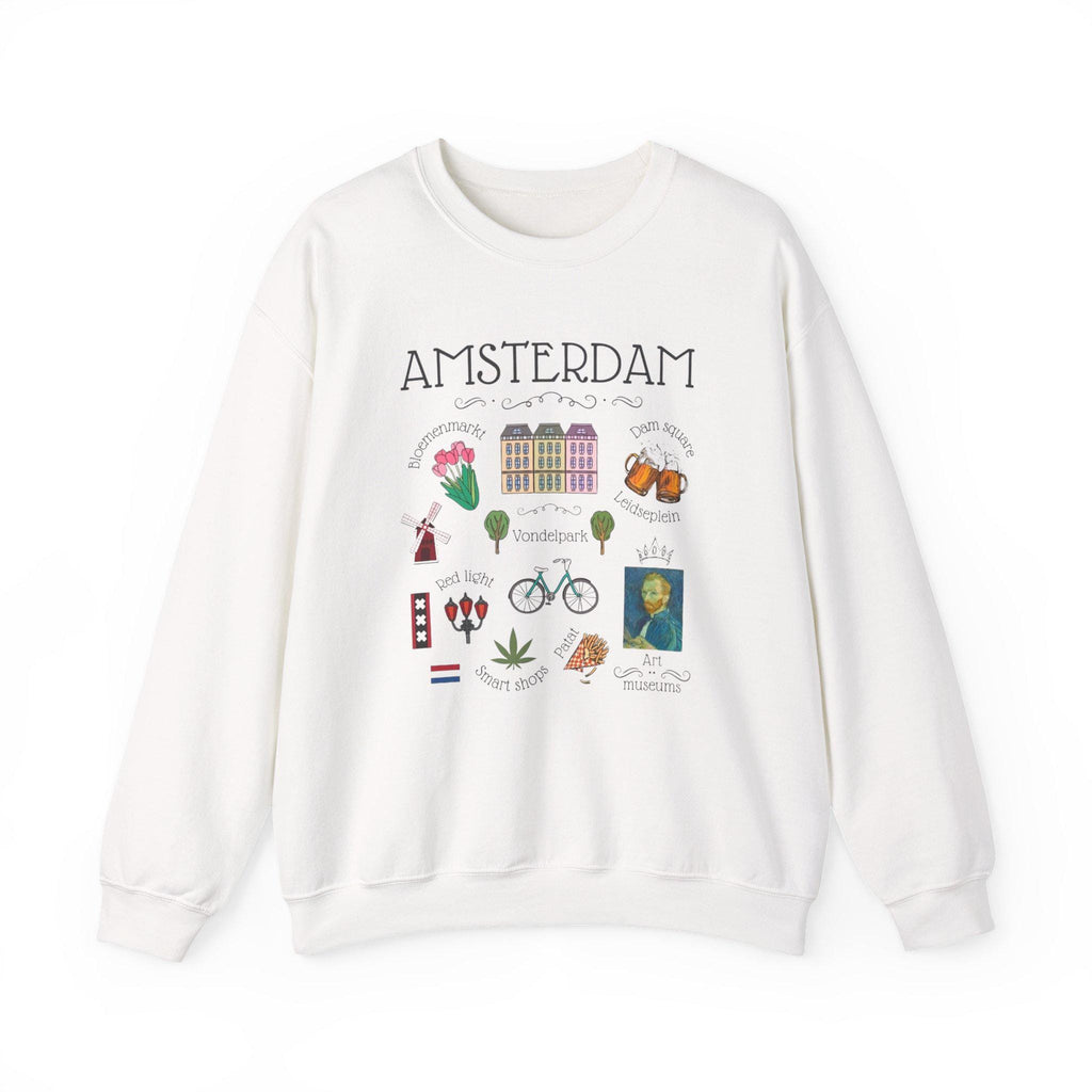 Amsterdam Sweatshirt • Dutch Souvenir Crewneck • Netherlands Travel Gift • Cozy Holland Sweater