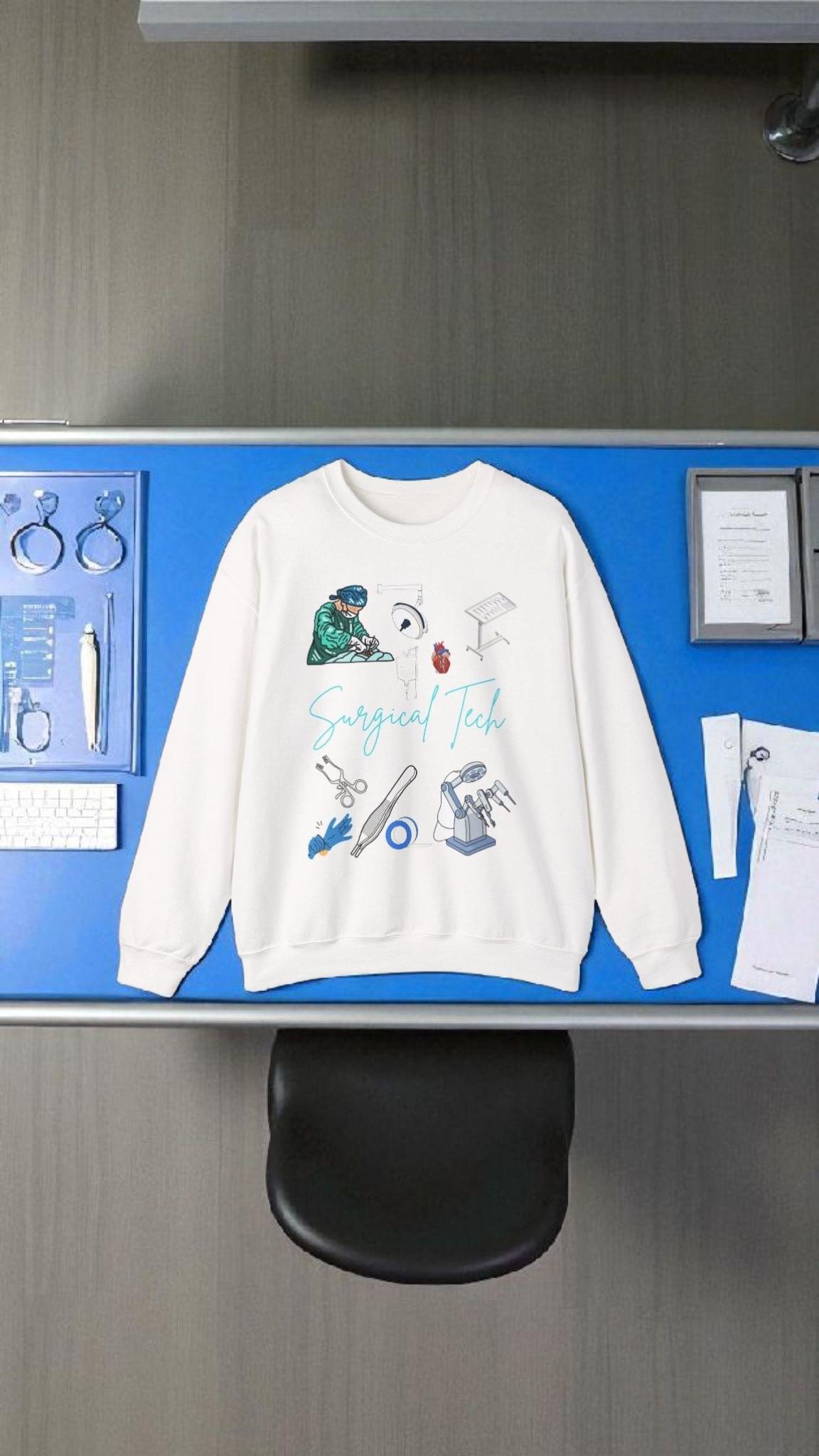 Surgical Tech Crewneck Sweatshirt | Scrub Life Sweater | Cute Medical Apparel for OR & Healthcare Workers