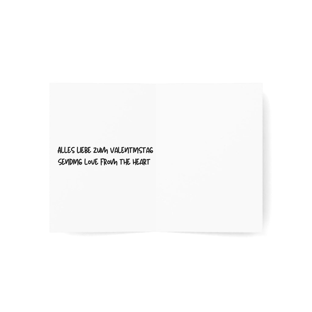 German Valentine Card | Alles Liebe | Romantic Fachwerk House Card | European Love Card | Old World Valentine | Watercolor House Card