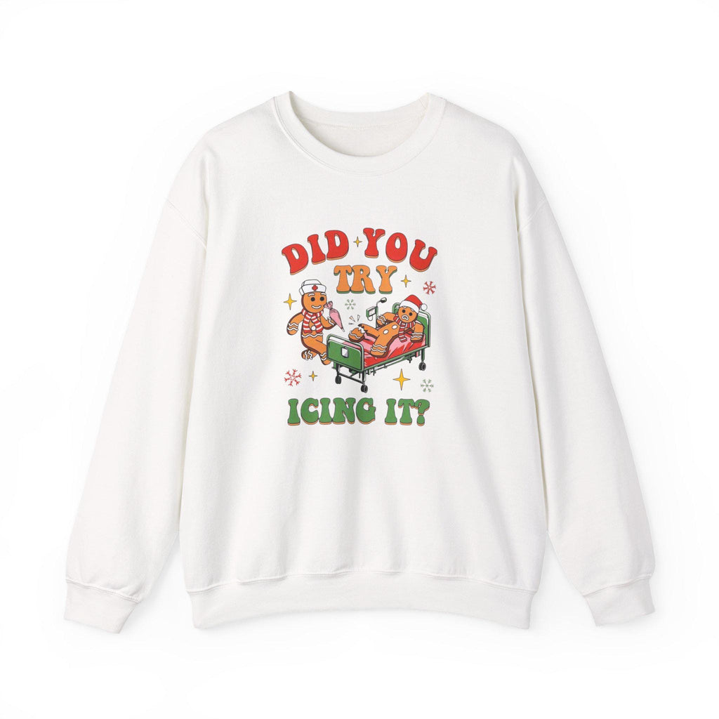 Gingerbread Nurse Sweatshirt – Funny Christmas Crewneck, Cute Holiday Nurse Gift, Cozy Winter Cookie Sweater, Festive Nursing Apparel, Unise