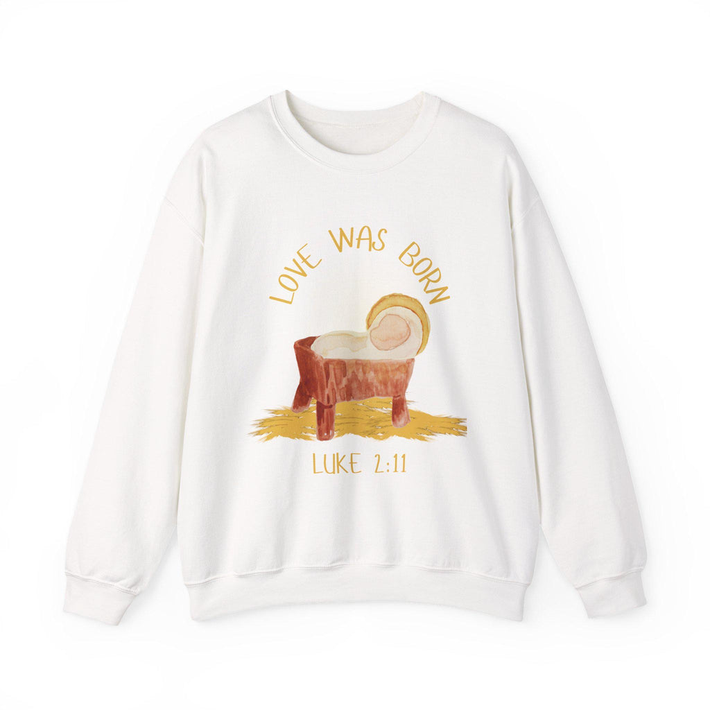 Nativity Christmas Sweatshirt | Embroidered Christian Jumper | Holy Family Sweater | Religious Christmas Gift | Faith Apparel