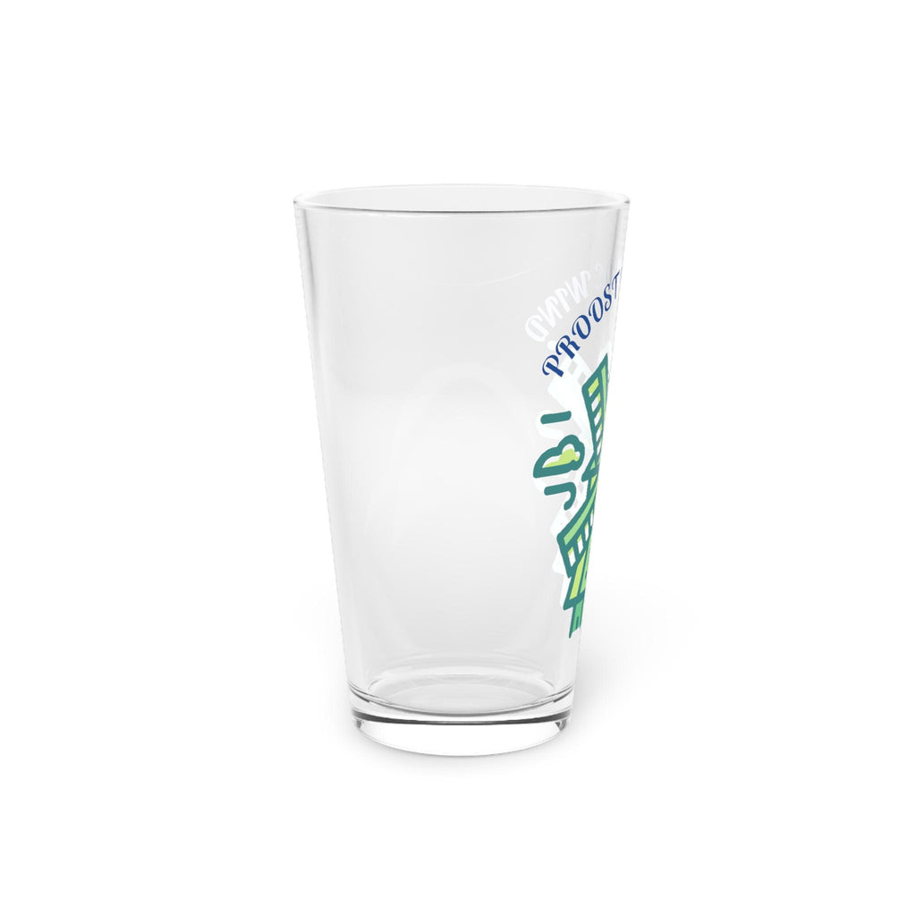 Proost Op De Wind Pint Glass • Dutch Beer Glass 16oz • Netherlands Gift • Windmill Drinkware for Craft Beer Lovers