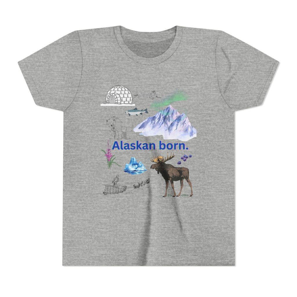 Alaskan Adventure Kids Tee – Alaska Nature Shirt, Outdoor Youth T-Shirt, Wilderness Explorer Gift, Hiking Adventure Kids Clothing
