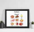 Italian Food Framed Canvas Art Print: Kitchen Wall Decor