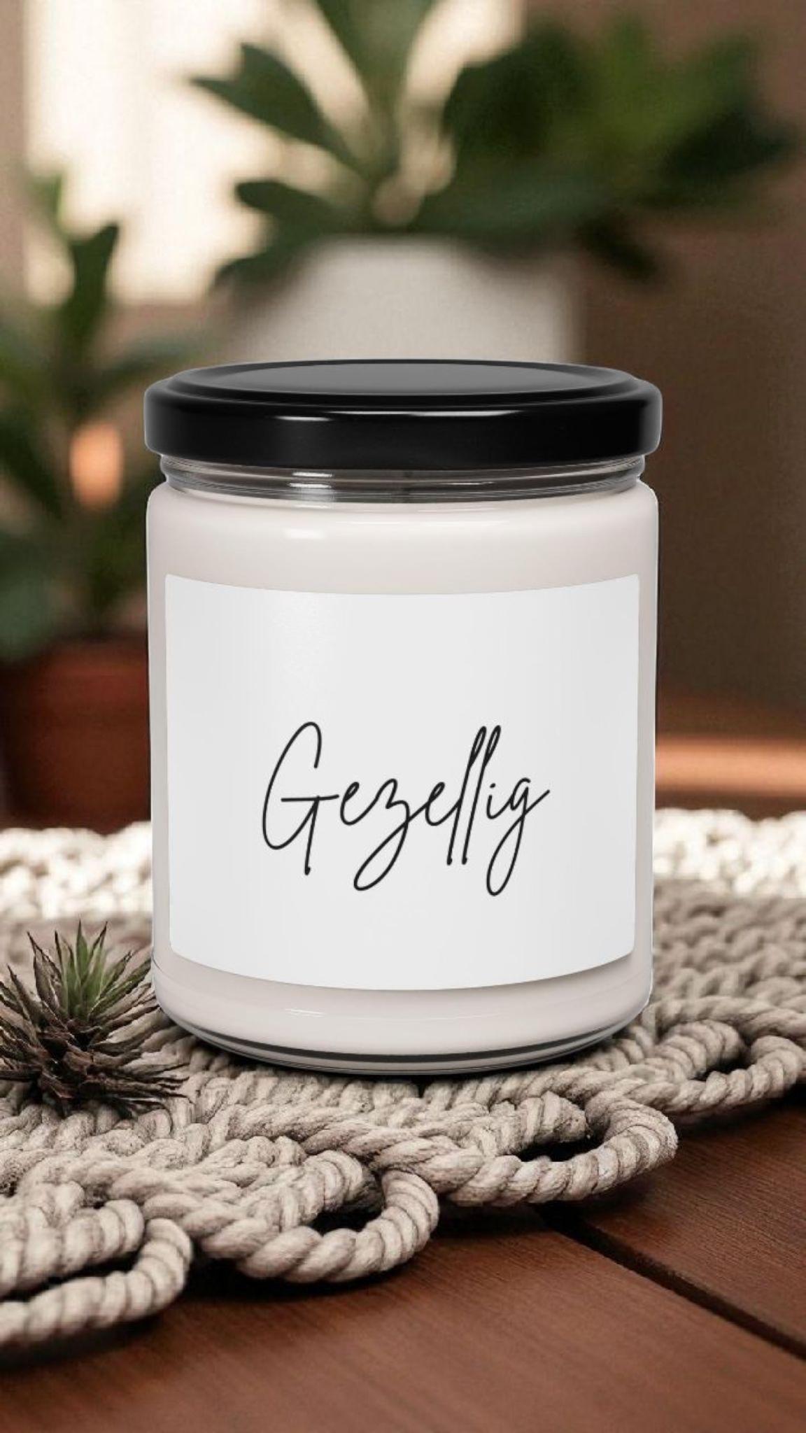 Gezellig Soy Candle – Cozy Home Candle, Relaxation Gift, Aromatherapy Candle, Dutch Hygge Decor, Self-Care Soy Candle