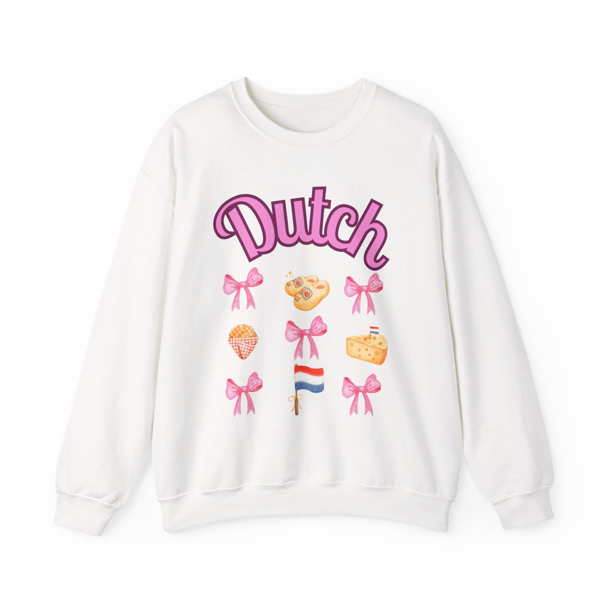 Dutch Barbie Sweatshirt, Pink Netherlands Pullover, Holland Graphic Sweater, Cute Dutch Girl Crewneck, Amsterdam Barbie Aesthetic Top