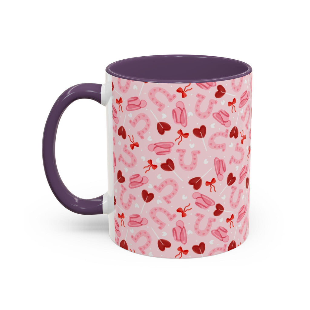 Valentine Cowgirl Mug | Pink Western Heart Coffee Cup | Coquette Cowboy Mug | Cute Valentine Gift for Her | Western Love Mug