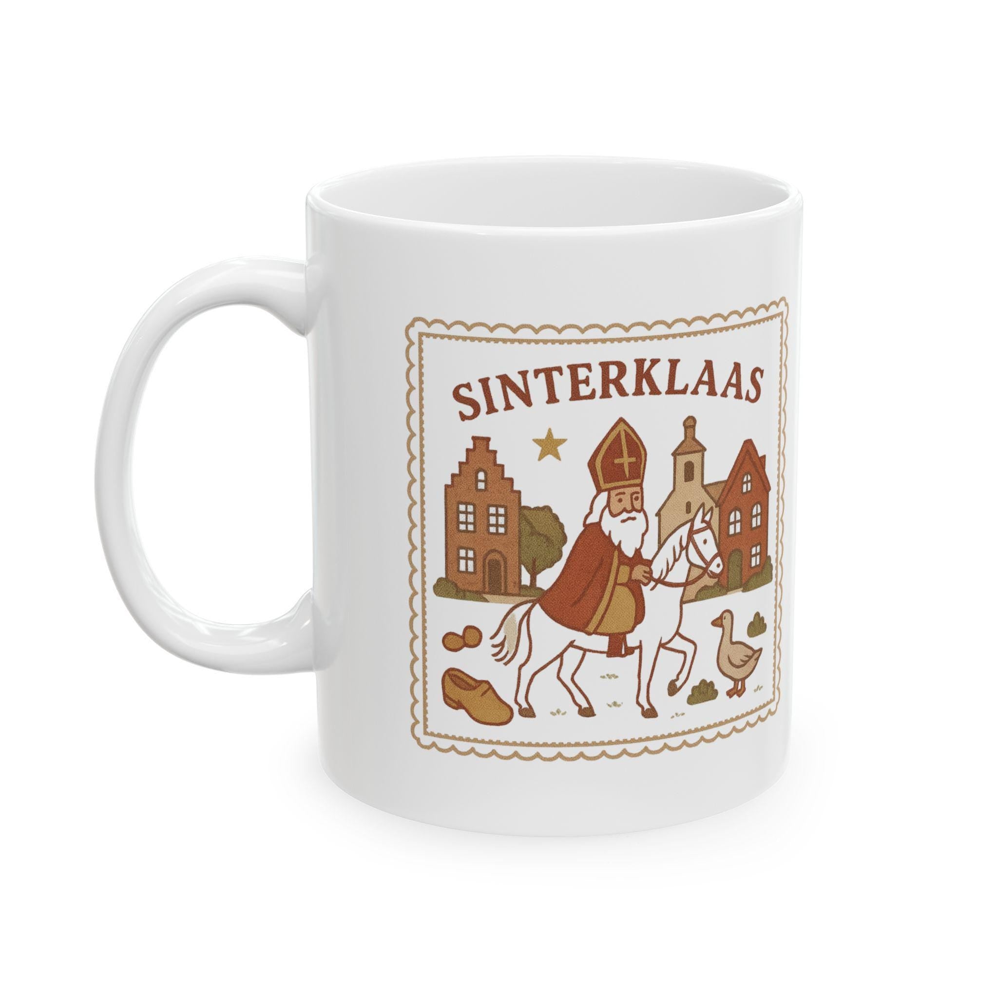Sinterklaas Mug | Dutch Holiday Ceramic Coffee Cup | Gezellig Holland Gift (11oz 15oz)
