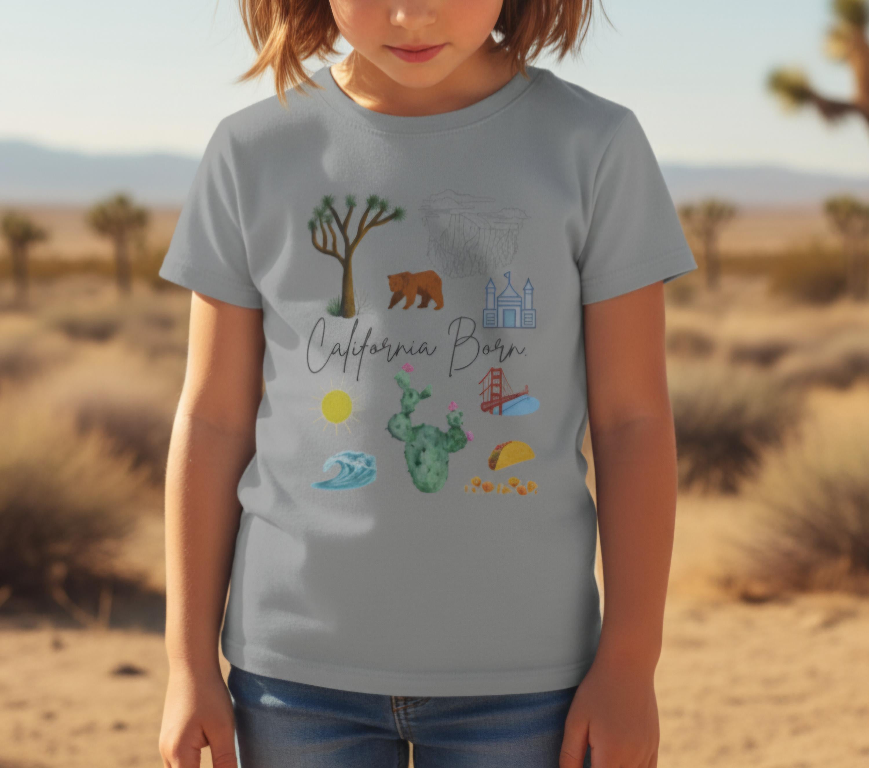 California Bear Kids T-Shirt – Youth Adventure Tee, Summer Graphic Shirt, Cute California Gift