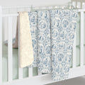 Delft Blanket | Dutch Decor | Blue and White Sherpa Blanket | Dutch Nursery Decor | Delftware Throw
