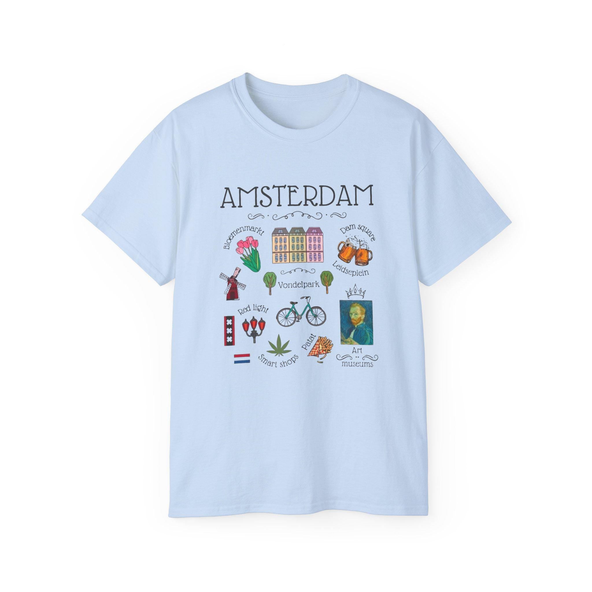 Amsterdam Shirt | Netherlands Travel Tee | Minimalist Dutch Graphic T-Shirt | Europe Vacation Shirt | Holland Souvenir Gift