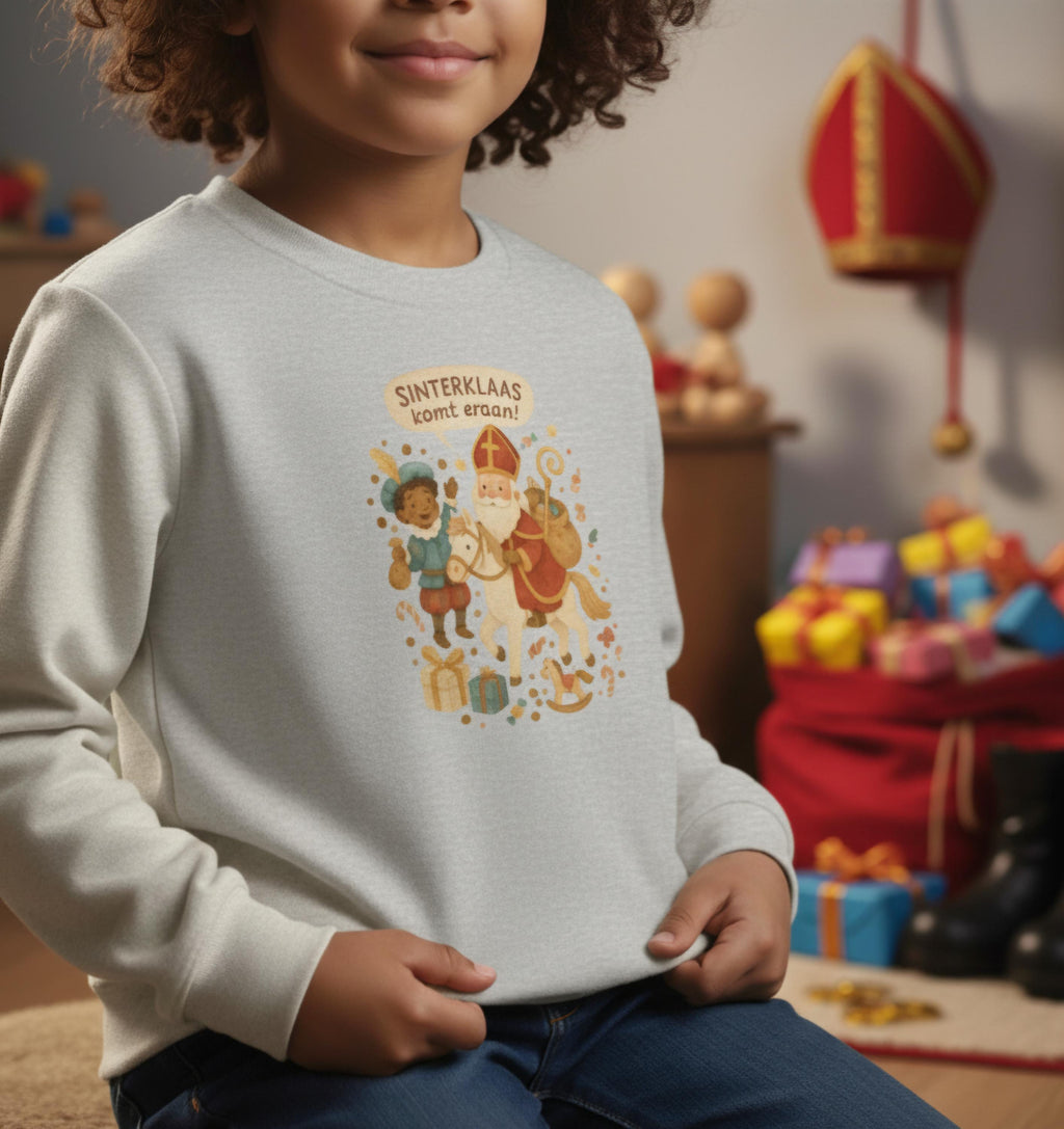 Sinterklaas Youth Sweatshirt • Dutch Christmas Kids Jumper • Saint Nicholas Holiday Sweater • Kids Sinterklaas Shirt • Cute Dutch Tradition