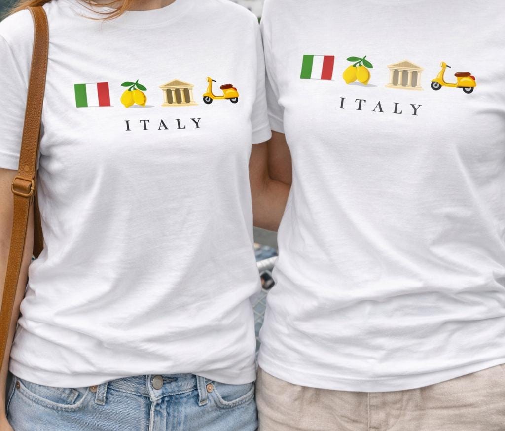 Italy Travel Shirt, Italian Vacation, Amalfi Coast Shirt, Vespa Lemon Italy Graphic Tee, Italian Summer Shirt, Italy Tourist Gift, Europe