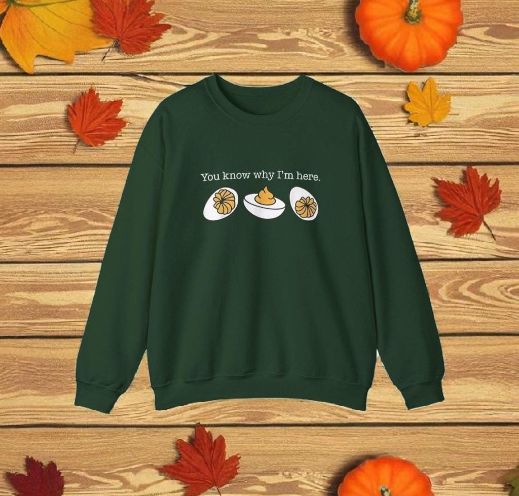 Deviled Eggs Christmas Sweatshirt • Funny Holiday Crewneck • Ugly Christmas Sweater • Foodie Xmas Gift • Cozy Festive Sweater
