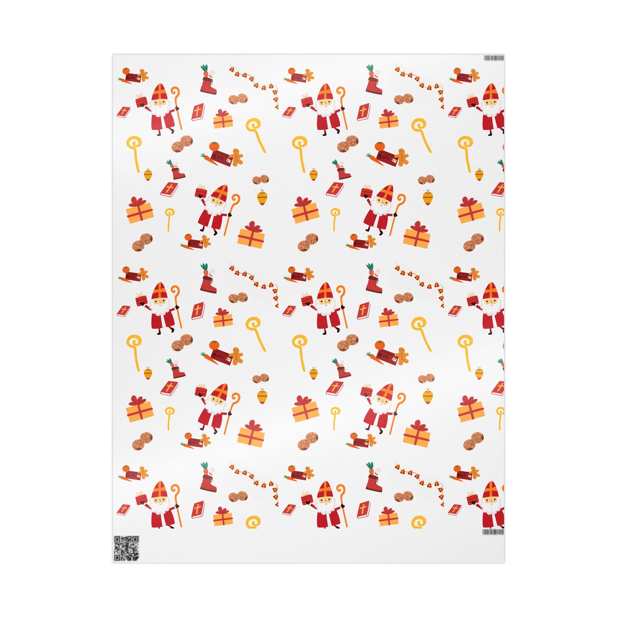 Sinterklaas Wrapping Paper – Dutch Holiday Gift Wrap | Pakjesavond Paper | Saint Nicholas Tradition