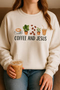 Coffee and Jesus Sweatshirt: Cozy Christian Crewneck