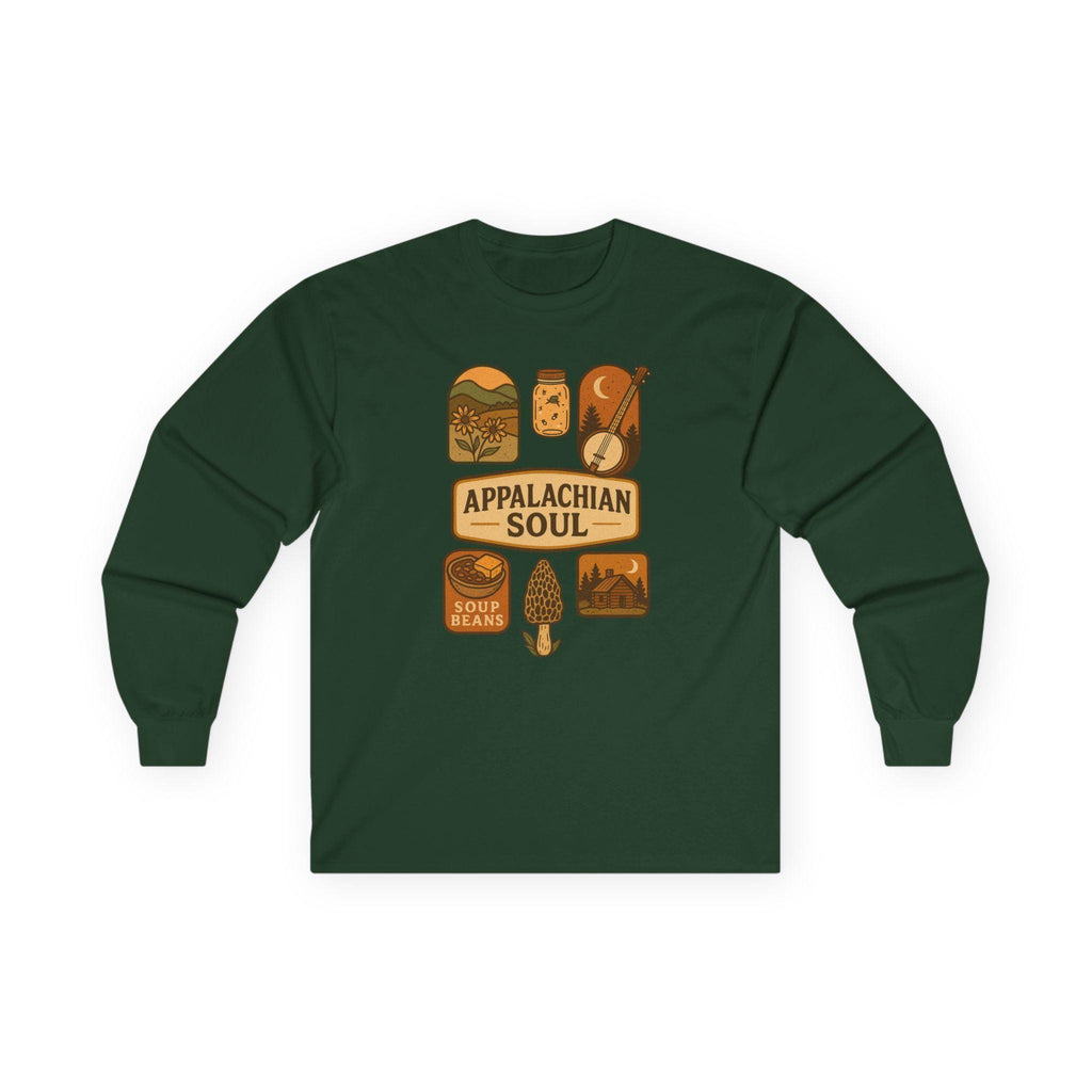 Appalachian Soul Long Sleeve Shirt • Mountain Nature Tee • Rustic Outdoors Hiking Top • Cozy Country Unisex Shirt