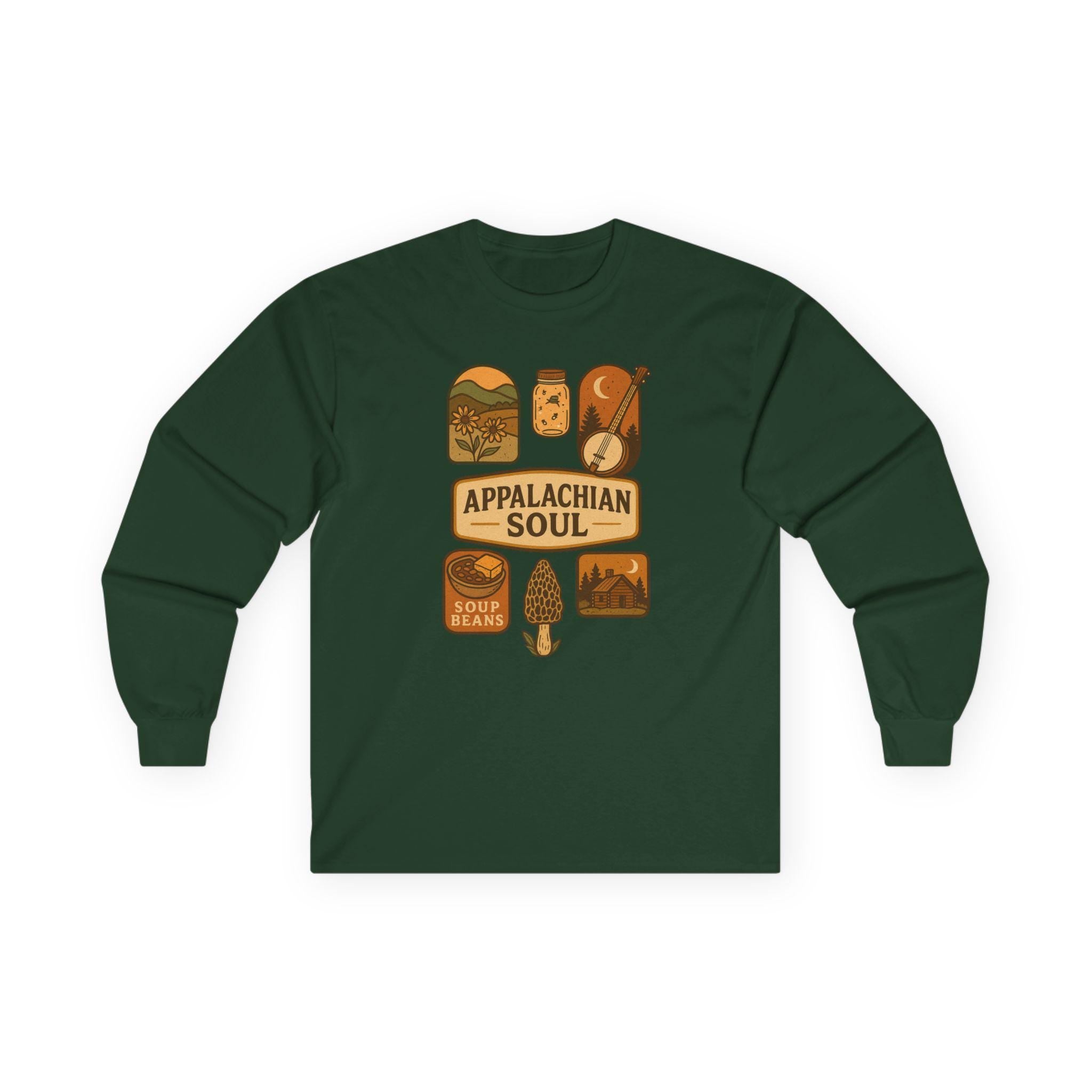 Appalachian Soul Long Sleeve Shirt • Mountain Nature Tee • Rustic Outdoors Hiking Top • Cozy Country Unisex Shirt
