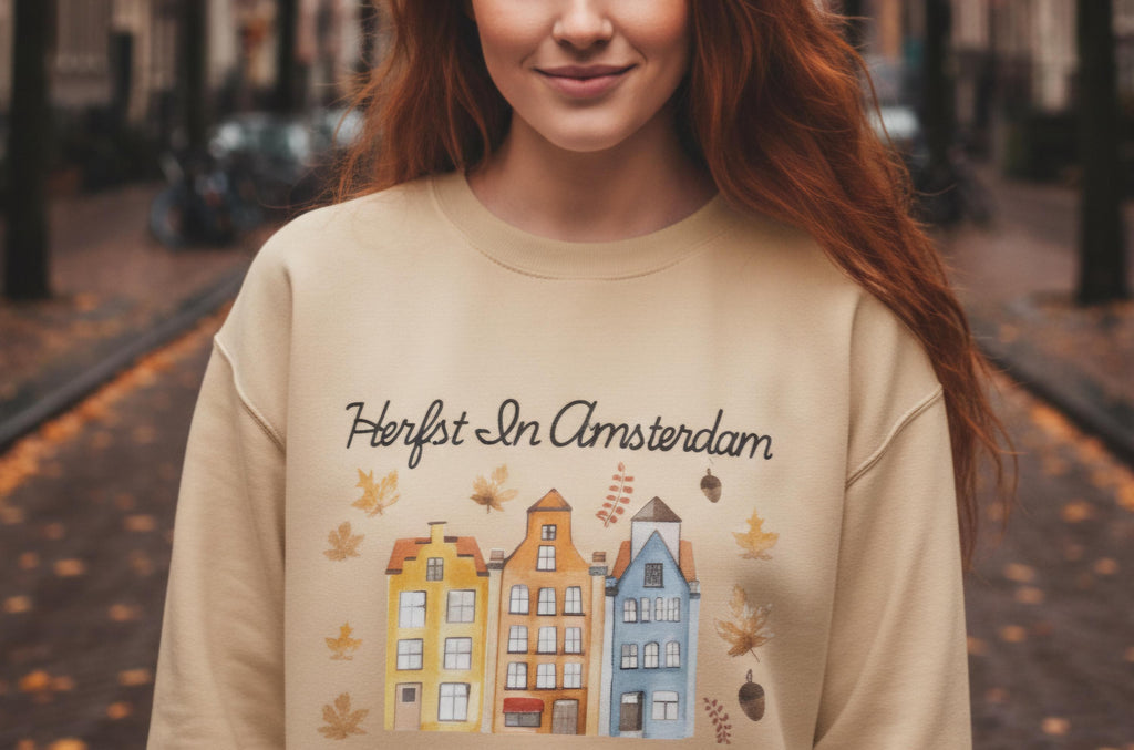 Amsterdam Fall Sweatshirt • Cozy Dutch Canal Sweater • Herfst Crewneck • Autumn Aesthetic Amsterdam Jumper