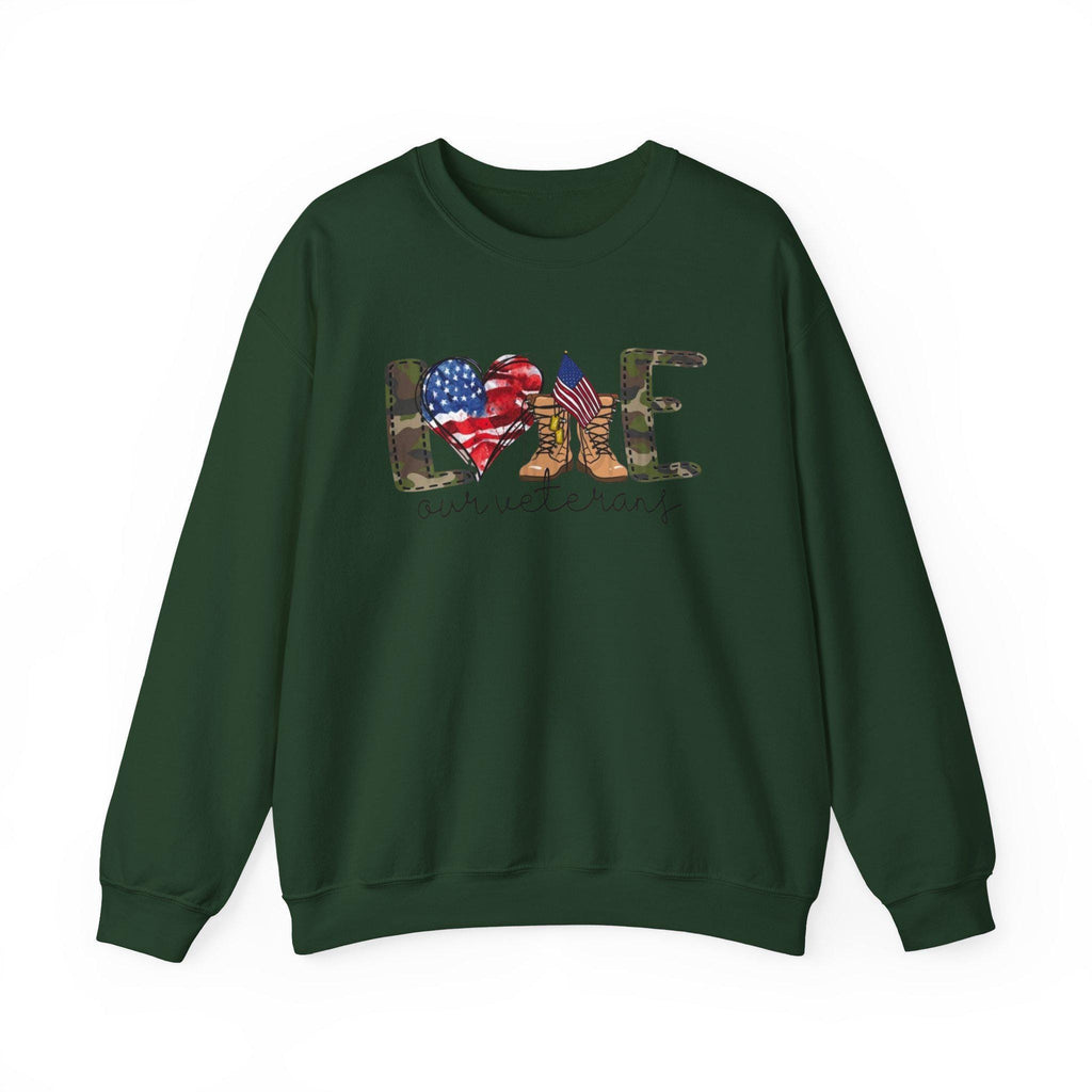 Veterans Day Sweatshirt, Military Appreciation Crewneck, USA Flag Veteran Gift, Support Our Troops Shirt, Patriotic Unisex Fall Sweatshirt