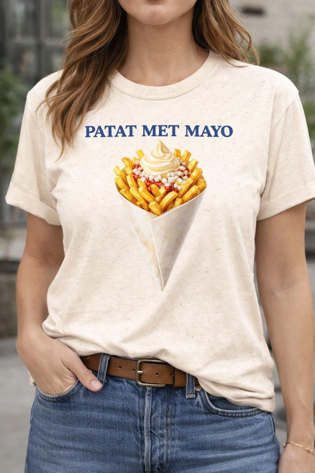 Patat Met Mayo Shirt | Dutch Fries Shirt | Amsterdam Street Food Tee | Netherlands Travel Shirt | Dutch Food Graphic Tee | European Snack