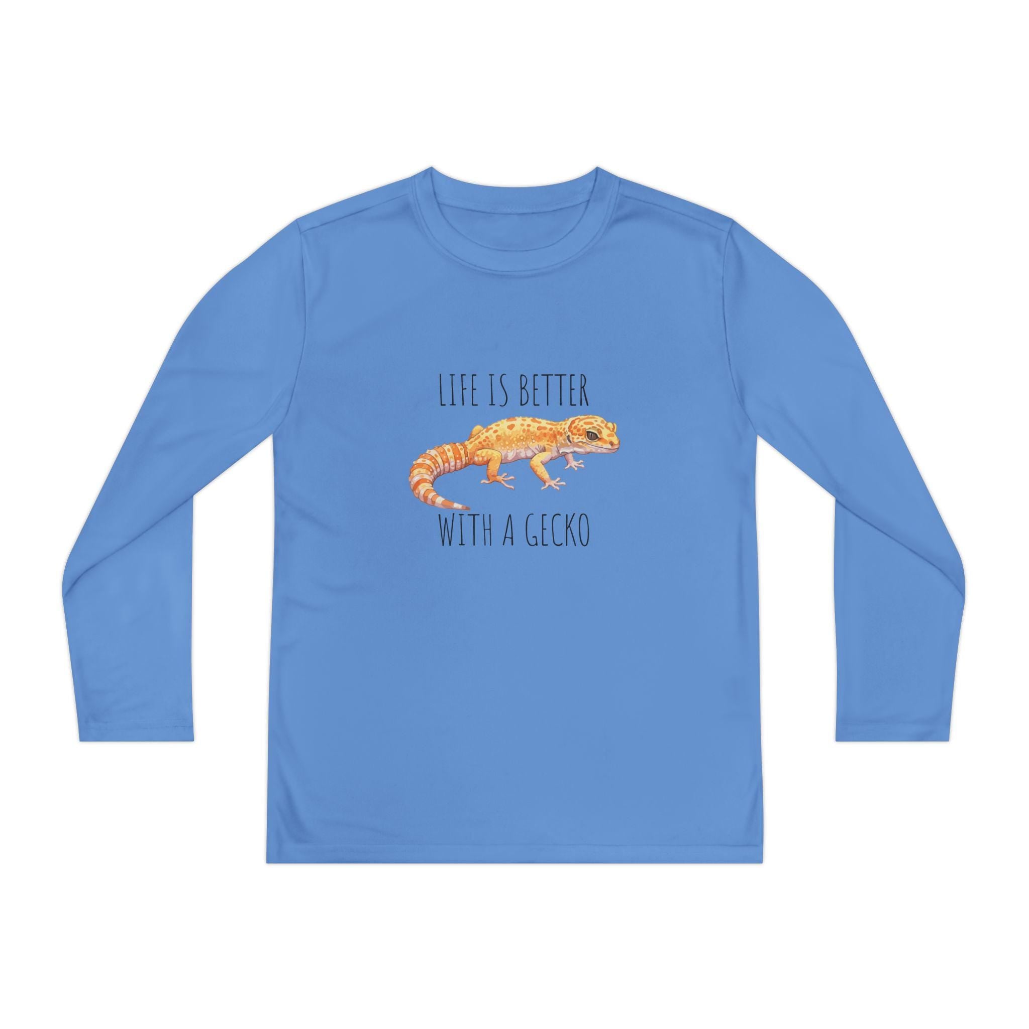Youth Leopard Gecko Shirt • Kids Reptile Long Sleeve Tee • Gecko Lover Gift • Animal Print Lizard Shirt for Boys & Girls