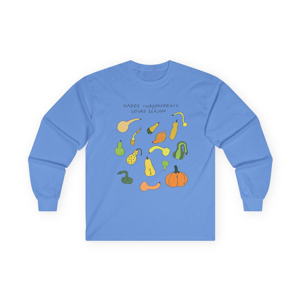 Funny Gourd Season Long Sleeve Shirt • Fall Humor Tee • Autumn Pumpkin Shirt • White Elephant Gift for Adults • Cozy Thanksgiving Long Sleev