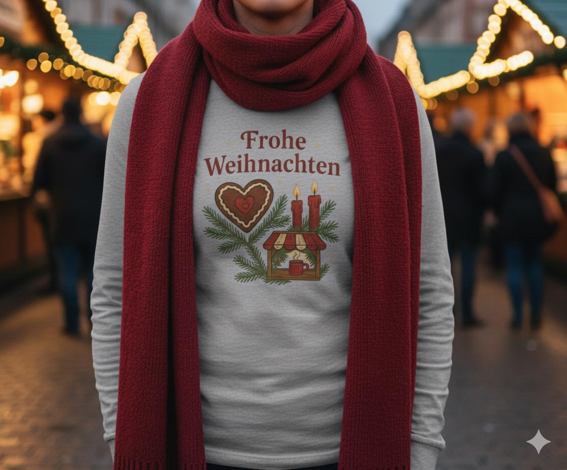 German Christmas St. Nicholas Shirt – Nikolaus Vintage Long Sleeve Tee | European Holiday Top