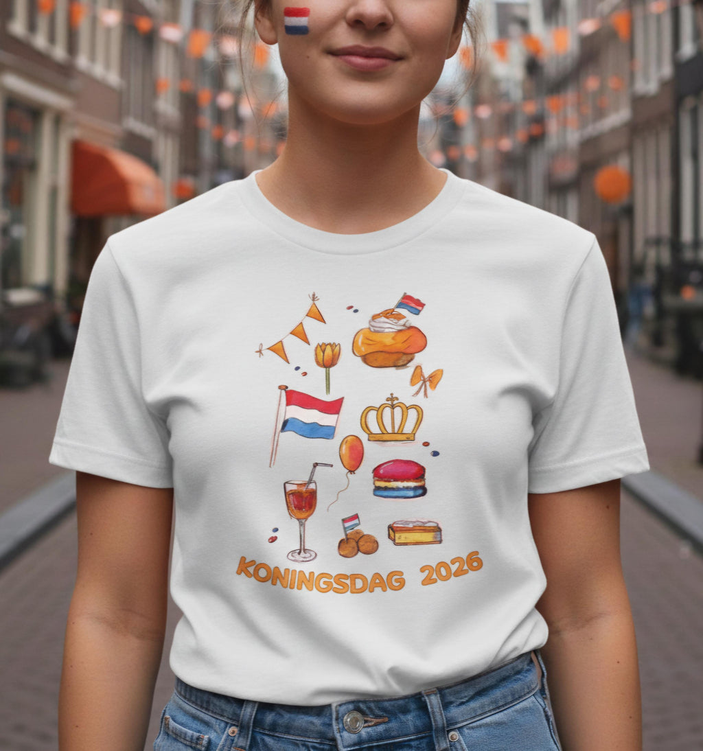 Koningsdag 2026 Shirt | Dutch Kings Day Tee | Oranje Festival Tee | Netherlands Independence Celebration Top | Holland Pride Shirt |Tompouce