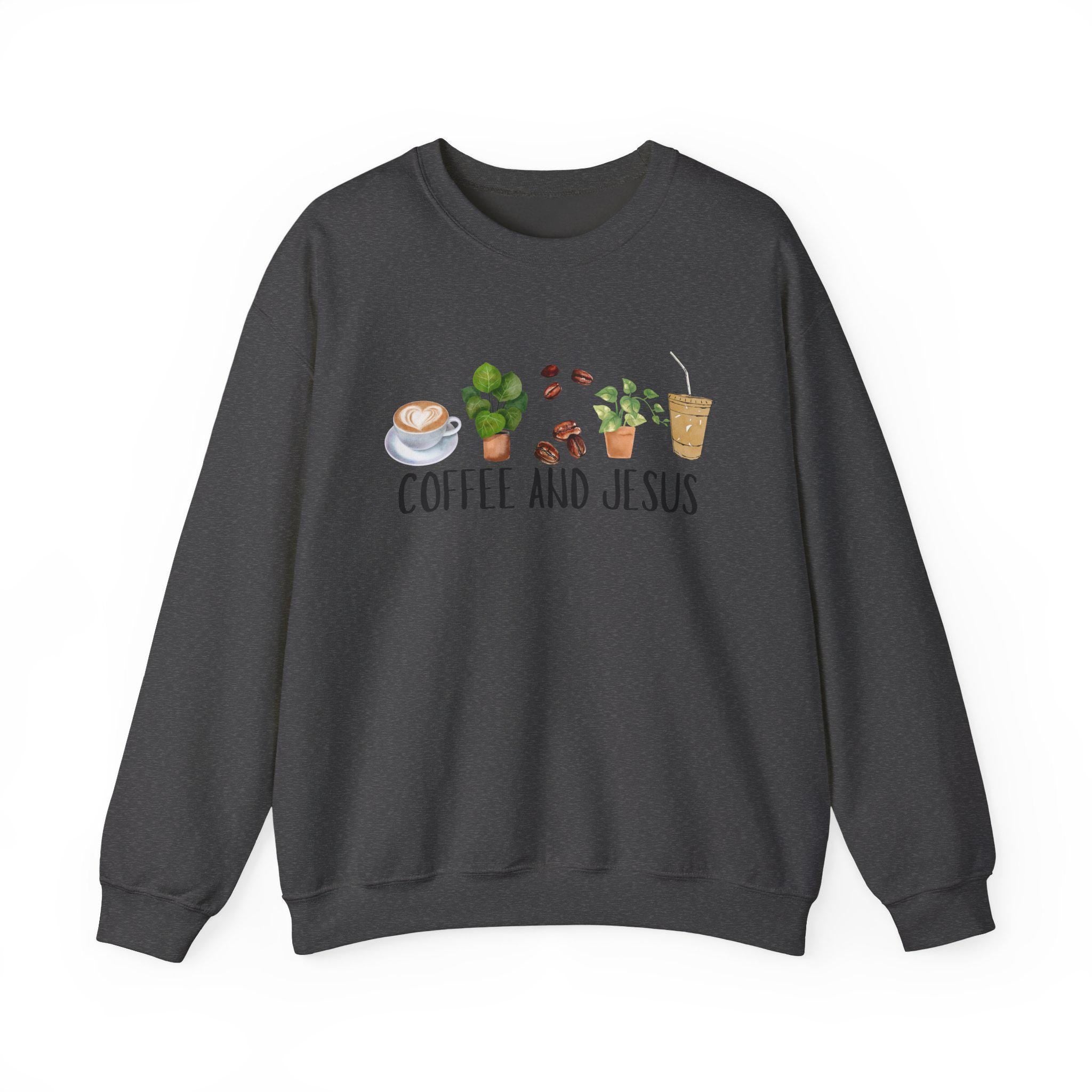 Coffee and Jesus Sweatshirt: Cozy Christian Crewneck