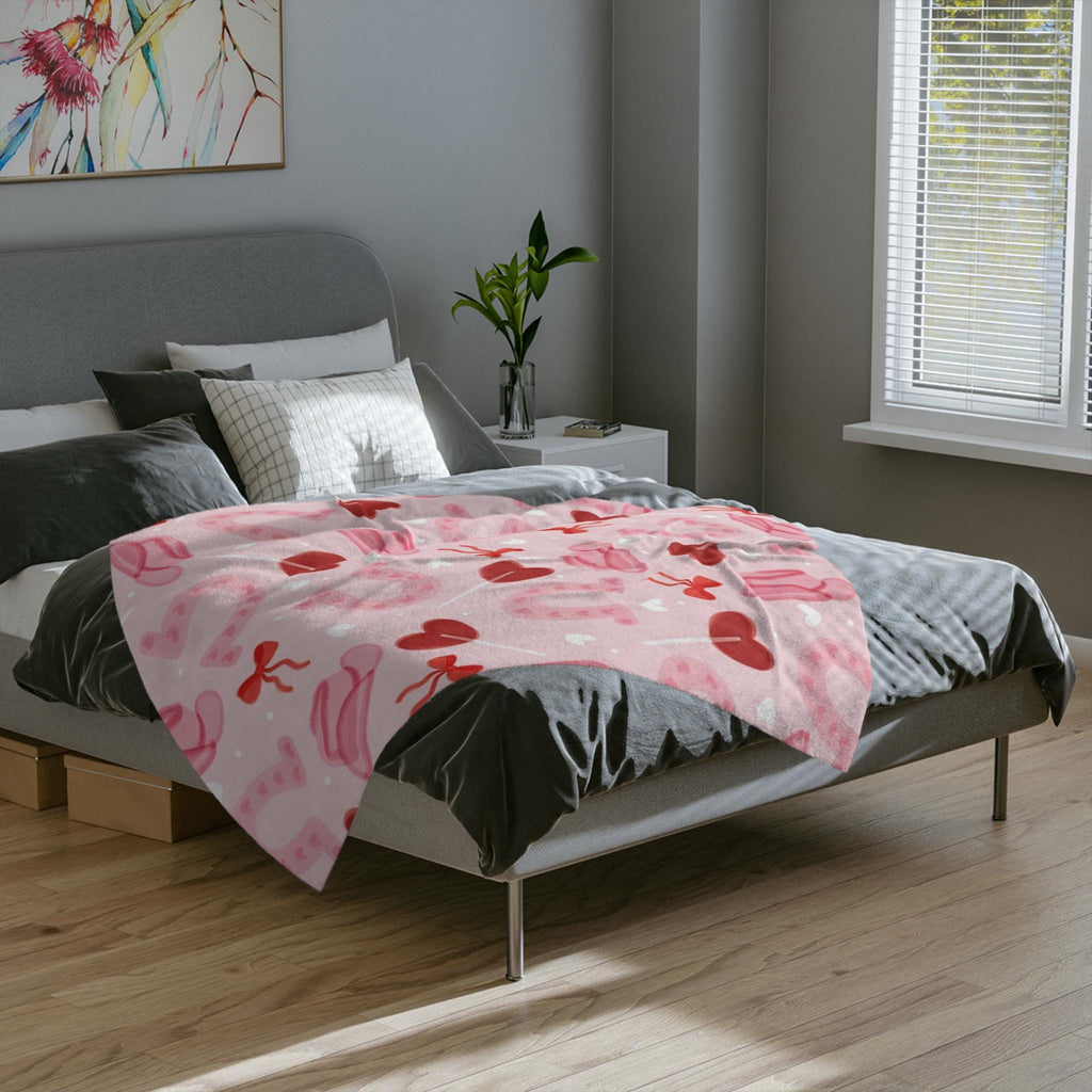 Valentine Cowgirl Blanket | Pink Western Heart Throw Kawaii | Coquette Cowboy Decor | Cute Romantic Gift for Her | Western Valentines Day