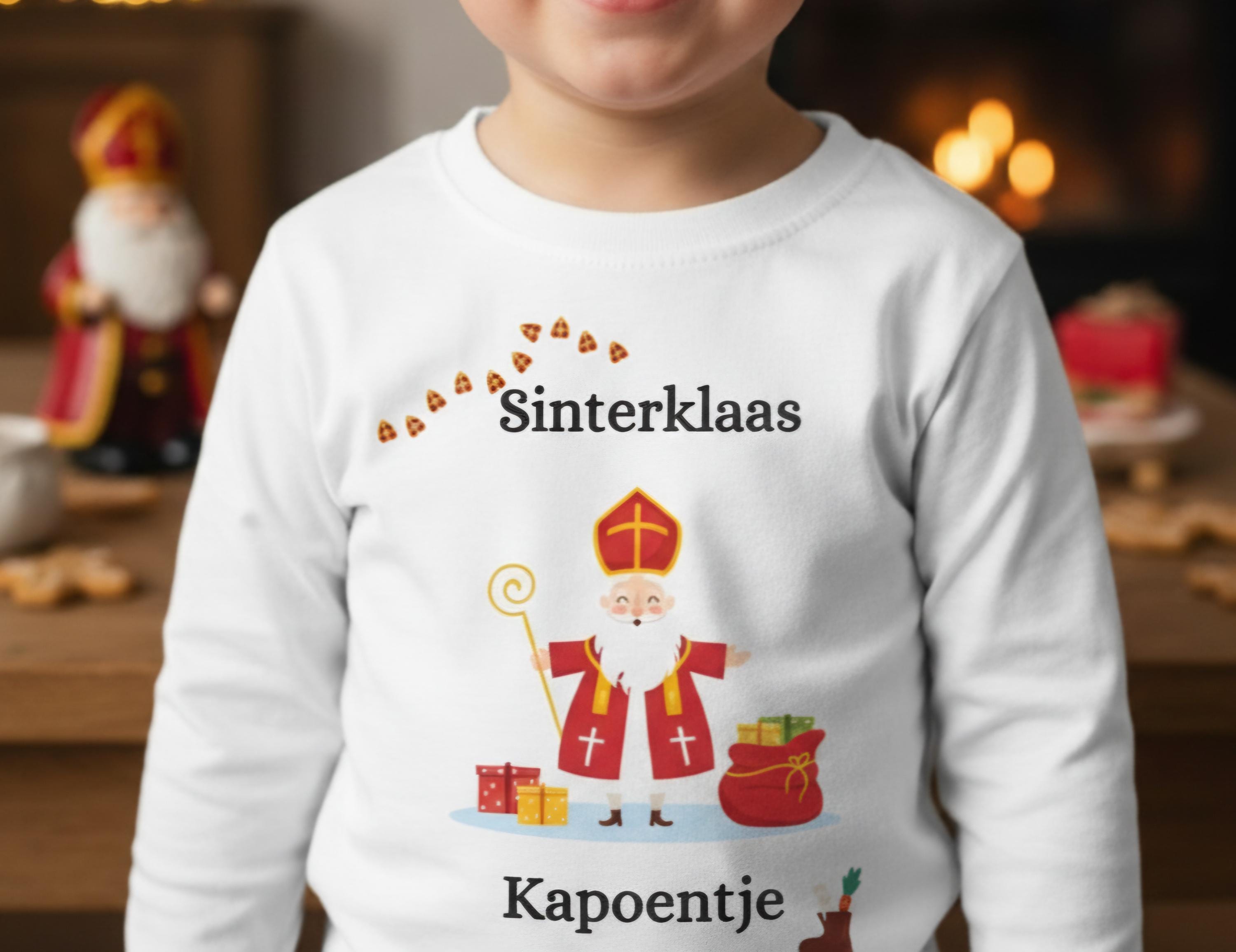 Toddler Sinterklaas Long Sleeve Shirt – Cute Dutch Holiday Tee for Kids, Festive Sinterklaas Outfit, Kids December 5th Shirt