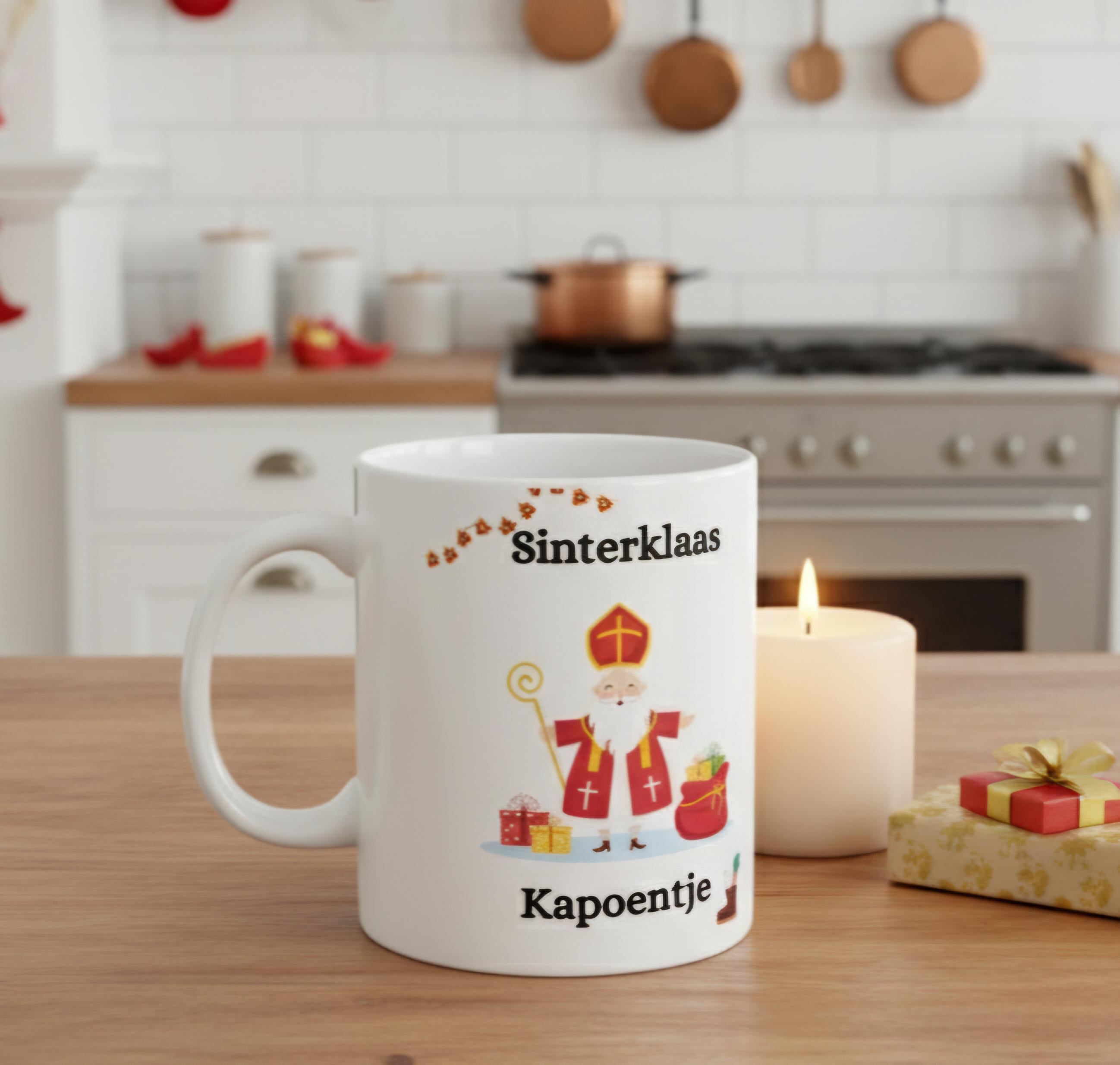 Sinterklaas Ceramic Coffee Mug • Dutch Holiday Tradition Gift • Pakjesavond Mug • Saint Nicholas Netherlands Cup
