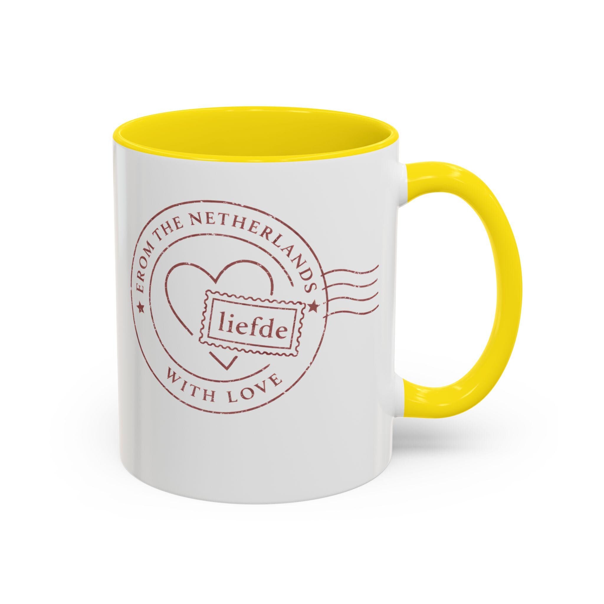 From the Netherlands With Love Mug | Dutch Valentine Coffee Mug | Minimal European Love Gift | Liefde Ceramic Mug