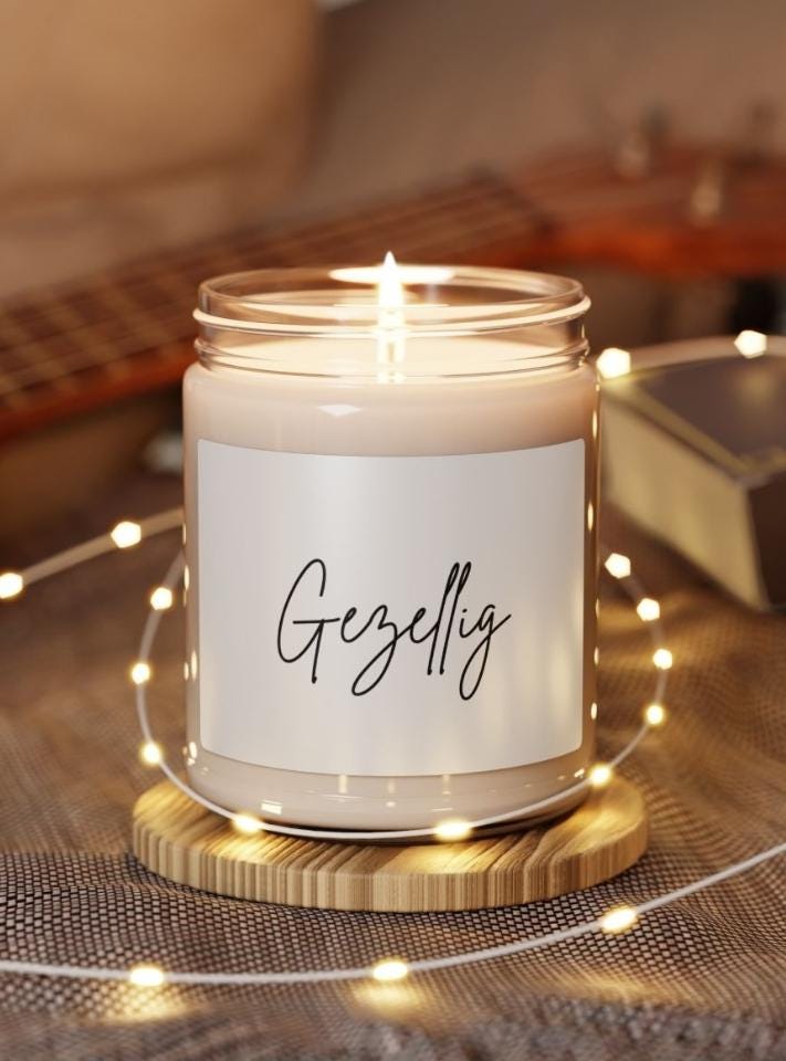 Gezellig Soy Candle – Cozy Home Candle, Relaxation Gift, Aromatherapy Candle, Dutch Hygge Decor, Self-Care Soy Candle