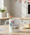Geslaagd Mug | Dutch Graduation Gift | Watercolor Diploma & Flag | Trots op Jou Cadeau | Eindexamen Geslaagd Beker