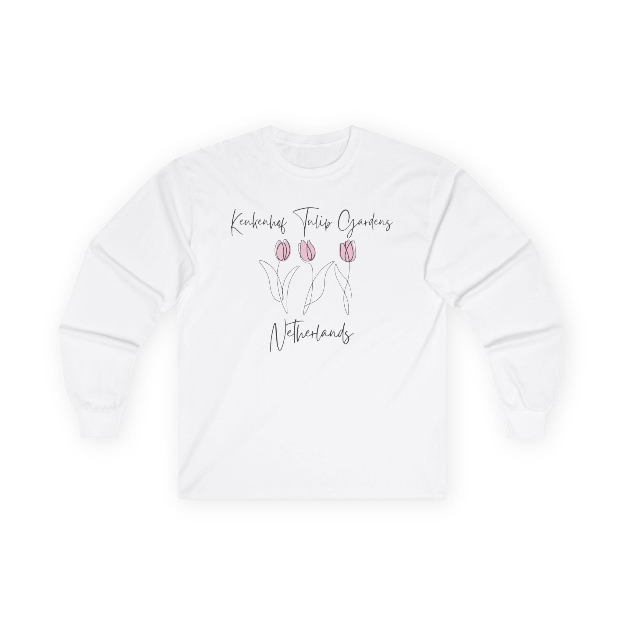 Keukenhof Tulip Gardens Long Sleeve Shirt – Dutch Floral Tee, Netherlands Travel Gift, Spring Tulip Graphic Top