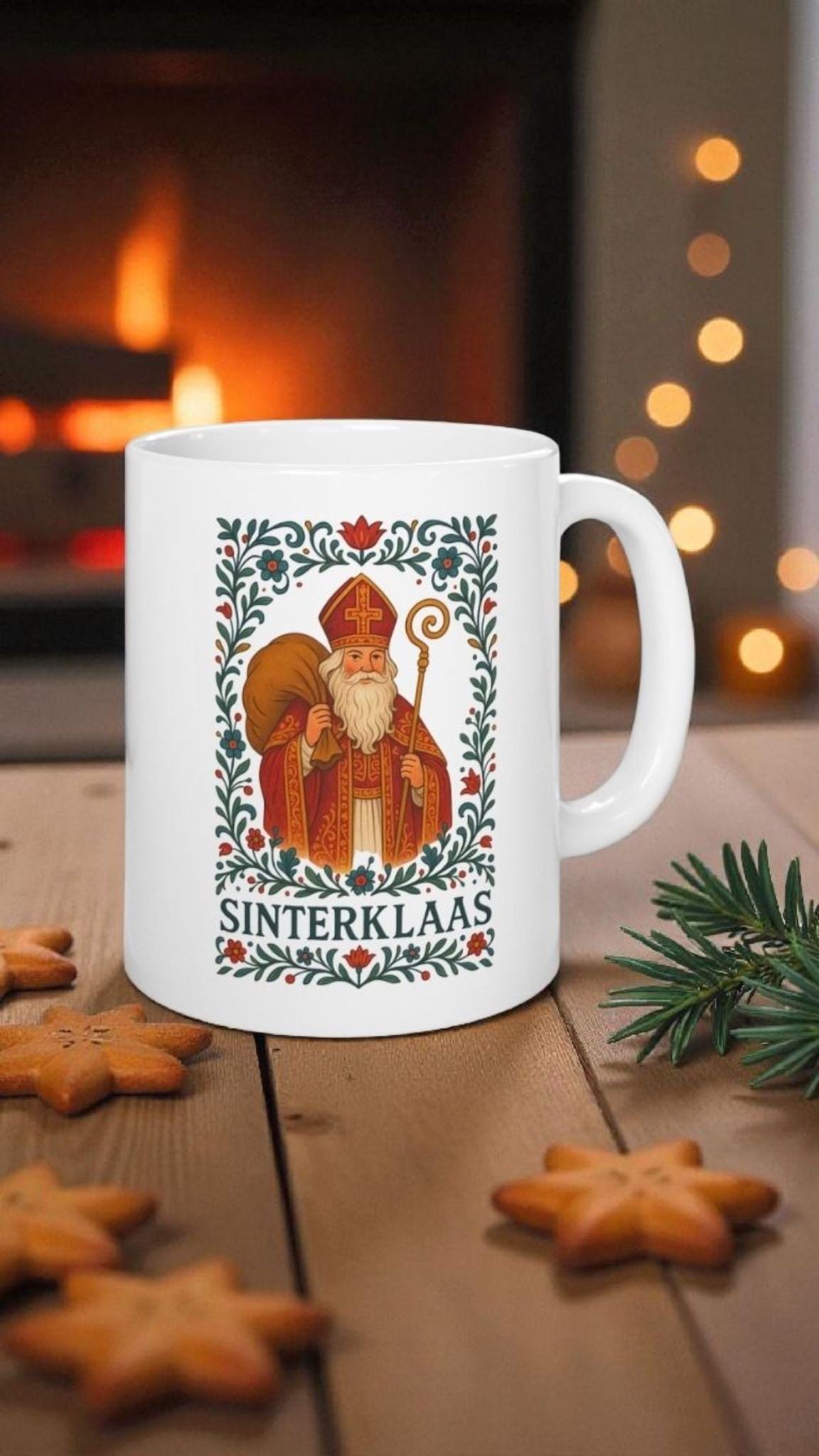 Sinterklaas Coffee Mug – Dutch Christmas Amsterdam Mug – Cozy Netherlands Holiday Decor Gift