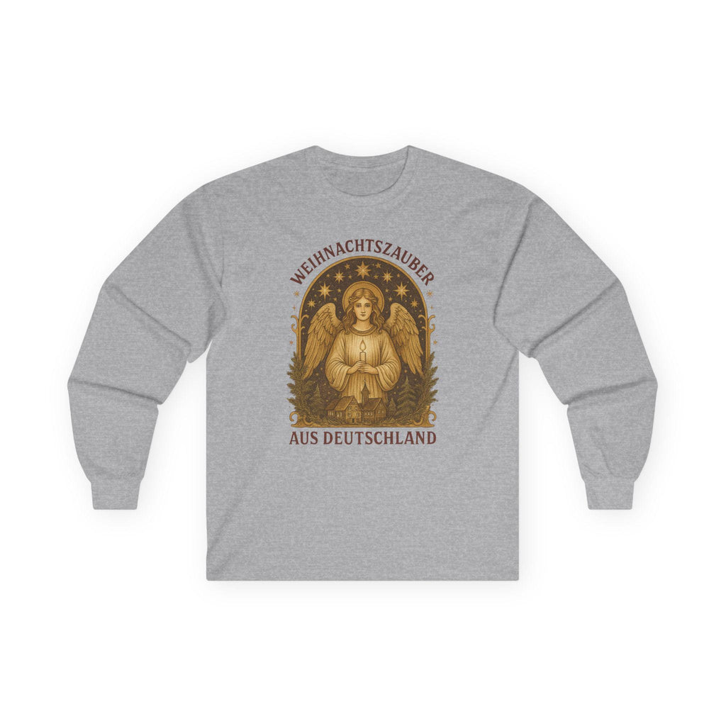 German Christmas Angel Long Sleeve Tee – Cozy Festive Unisex Holiday Shirt – German Xmas Market Aesthetic